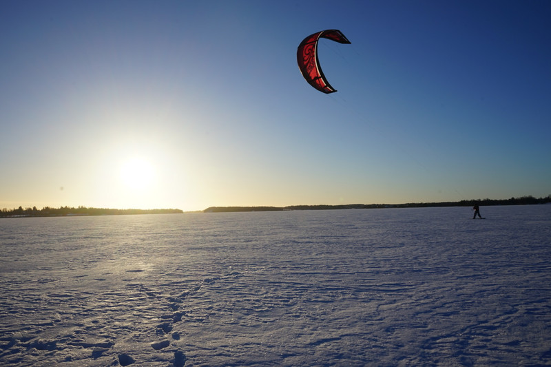 Wintersport auf dem See