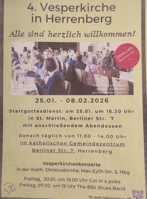 Plakat zur diesjährigen Vesperkirche in Herrenberg